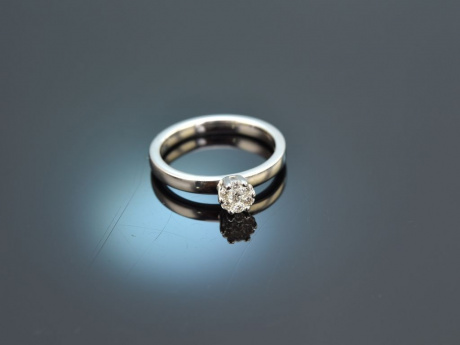 My Love! Feiner klassischer Verlobungs Ring Brillanten 0,2 ct Wei&szlig; Gold 585