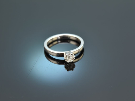 My Love! Fine Classic Engagement Ring Diamonds 0.2 ct White Gold 585