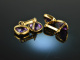 Around 1950! Beautiful classic cufflinks amethyst silver gold plated
