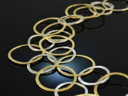 Satin Silver! Satinierte Ringglieder Kette Silber 925...