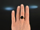 Around 1960! Classic Coat of Arms Signet Ring Onyx Gold 333