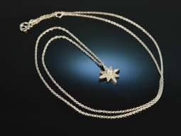 Twinkling Star! Diamant Stern Anh&auml;nger mit Kette 0,2...