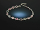 Soft colours! Sch&ouml;nes Turmalin Armband 7,6 ct Wei&szlig; Gold 750