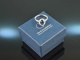 Deep Blue! Feinster Iolith Ring Brillanten 0,46 ct Wei&szlig; Gold 750