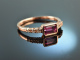 Bright Pink! Feiner Ring Pink Turmalin Diamanten Ros&eacute; Gold 585