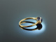 Finest Blue! Sch&ouml;ner Saphir Ring Brillanten Gold 750