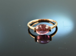 Fine Pink! Sch&ouml;ner Turmalin Ring Diamanten Ros&eacute; Gold 750