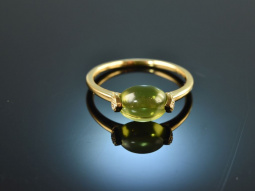 Spring Green! Sch&ouml;ner Peridot Ring Diamanten Gold 750