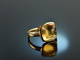Sunny Yellow! Sch&ouml;ner Citrin Ring 6 ct Gold 585