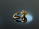 Sunny Yellow! Sch&ouml;ner Citrin Ring 6 ct Gold 585
