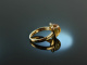 Sunny Yellow! Sch&ouml;ner Citrin Ring 6 ct Gold 585