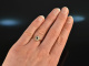 Um 1900! Zarter Freundschafts Ring Diamant Rosen Saphir Gold 333