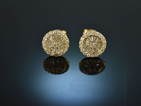 Feines Glitzern! Klassische Diamant Ohrringe 0,54 ct Gold 750