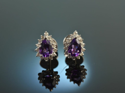 Vivid Violet! Beautiful Amethyst Stud Earrings Brilliant...