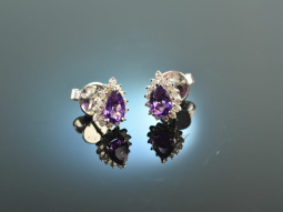 Vivid Violet! Beautiful Amethyst Stud Earrings Brilliant...
