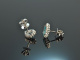 Sea Drops! Klassische Apatit Tropfen Ohrringe mit Brillanten Wei&szlig; Gold 750