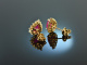 Red Drops! Klassische Rubin Tropfen Ohrringe mit Brillanten Gold 750
