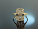 Um 1915! Art Deco Ring mit Saphiren und Diamanten Gold 750 Platin