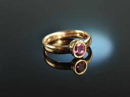 Around 1990! Fine plain ruby ring 0.8 ct gold