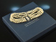 Around 1980! Beautiful Akoya Cultured Pearl Necklace Choker 3 rows White Gold 585