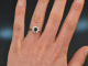 Around 1990! Fine Tourmaline Brilliant Ring White Gold 585