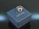 Around 1970! Exquisite Ruby Brilliant Ring 0.6 ct White Gold 585