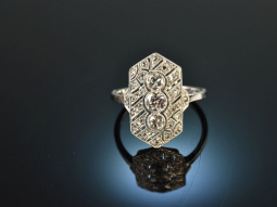 Um 1915! Feiner Art Deco Diamant Ring 0,5 ct Platin
