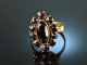 Um 1950! Klassischer Granat Ring Gold 333