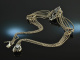 Around 1960! Beautiful traditional Dirndl necklace garnet pearl silver 835