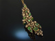 Um 1760! Feinster Rokoko Smaragd Diamant Anh&auml;nger mit Kette Silber Gold