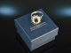 Around 1980! Large Classic Sapphire Brilliant Ring 0.7 ct White Gold 585