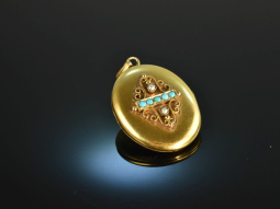 Vienna around 1890! Beautiful medallion pendant seed...