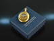 Vienna around 1890! Beautiful medallion pendant seed pearls turquoise gold 585