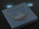 Around 1980! Beautiful classic garnet necklace gold 333