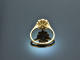 Wien um 1995! Klassischer Smaragd Brillant Ring 0,5 ct Gold 585