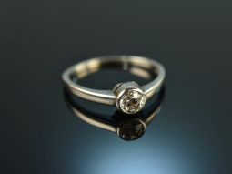 Wien um 1920! Sch&ouml;ner Solit&auml;r Ring Altschliff...