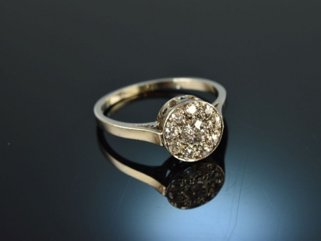Wien um 1920! Sch&ouml;ner Altschliff Diamant Ring 0,5 ct Wei&szlig; Gold 585