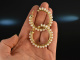Around 1995! Chic Large Creoles Cultured Pearls Gold 750