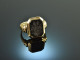 Um 1950! Eleganter Wappen Siegel Ring Onyx Gold 585