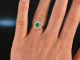 Wien um 1950! Feinster Smaragd Brillant Ring ca. 0,8 ct Wei&szlig; Gold 585
