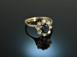 Around 1970! Classic Sapphire Brilliant Ring 0.32 ct...