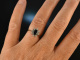 Around 1970! Classic Sapphire Brilliant Ring 0.32 ct White Gold 585