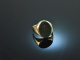 Um 1960! Klassischer Wappen Siegel Ring Blutjaspis Gold 333