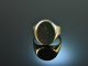 Around 1960! Classic Crest Signet Ring Blood Jasper Gold 333