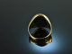 Around 1960! Classic Crest Signet Ring Blood Jasper Gold 333