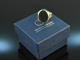 Around 1960! Classic Crest Signet Ring Blood Jasper Gold 333