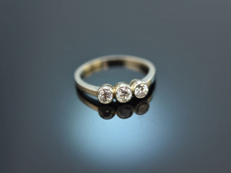 Um 1950! Wundervoller Trilogie Diamant Ring ca. 0,6 ct...