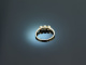 Um 1950! Wundervoller Trilogie Diamant Ring ca. 0,6 ct Wei&szlig; Gold 585