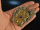 &Ouml;sterreich um 1900! Sch&ouml;ne Trachten Dirndl Kropf Kette Amethyst Silber vergoldet