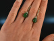 Um 1920! Seltene Art Deco Ohrringe Jade Diamanten Gold 585 Silber